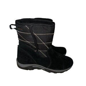 Merrell Black Jungle Moc Quilt Opti-Warm Winter Snow Boots Kids Size 5